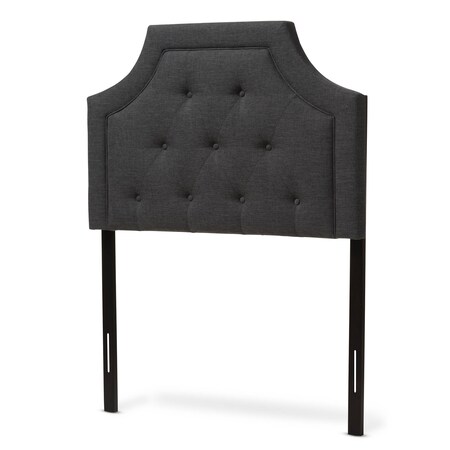 Baxton Studio Mars Modern Dark Grey Twin Size Headboard 134-7257